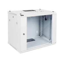 Tecmojo 9U Wall Mount Network Rack Cabinet 19" IT Equipment White Glass Door