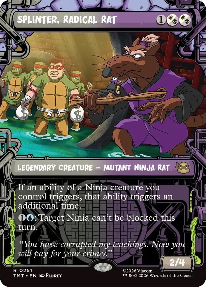 x1 Splinter, Radical Rat - Showcase R MTG Teenage Mutant Ninja Turtles M/NM, Eng