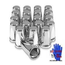 33mm Lug Nut Covers - ABS Chrome Push-on Wheel Nut Covers for Semi 20 PCS