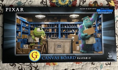 Disney Pixar's Monsters University Canvas Board NIP ~ Japan Happy Kuji (Lottery)