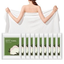 Disposable Bath Towels, 10 Pack 55" x 27.5" Ultra Soft, Quick Dry Disposable ...