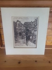 FRITZ HARTMANN Radierung WARTBURG EINGANG Orig. Radierung Bild Kunstwerk