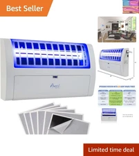 LED 13W Wall Mount Fly Trap Lamp with 6 Glue Boards - Modern Insect Solution