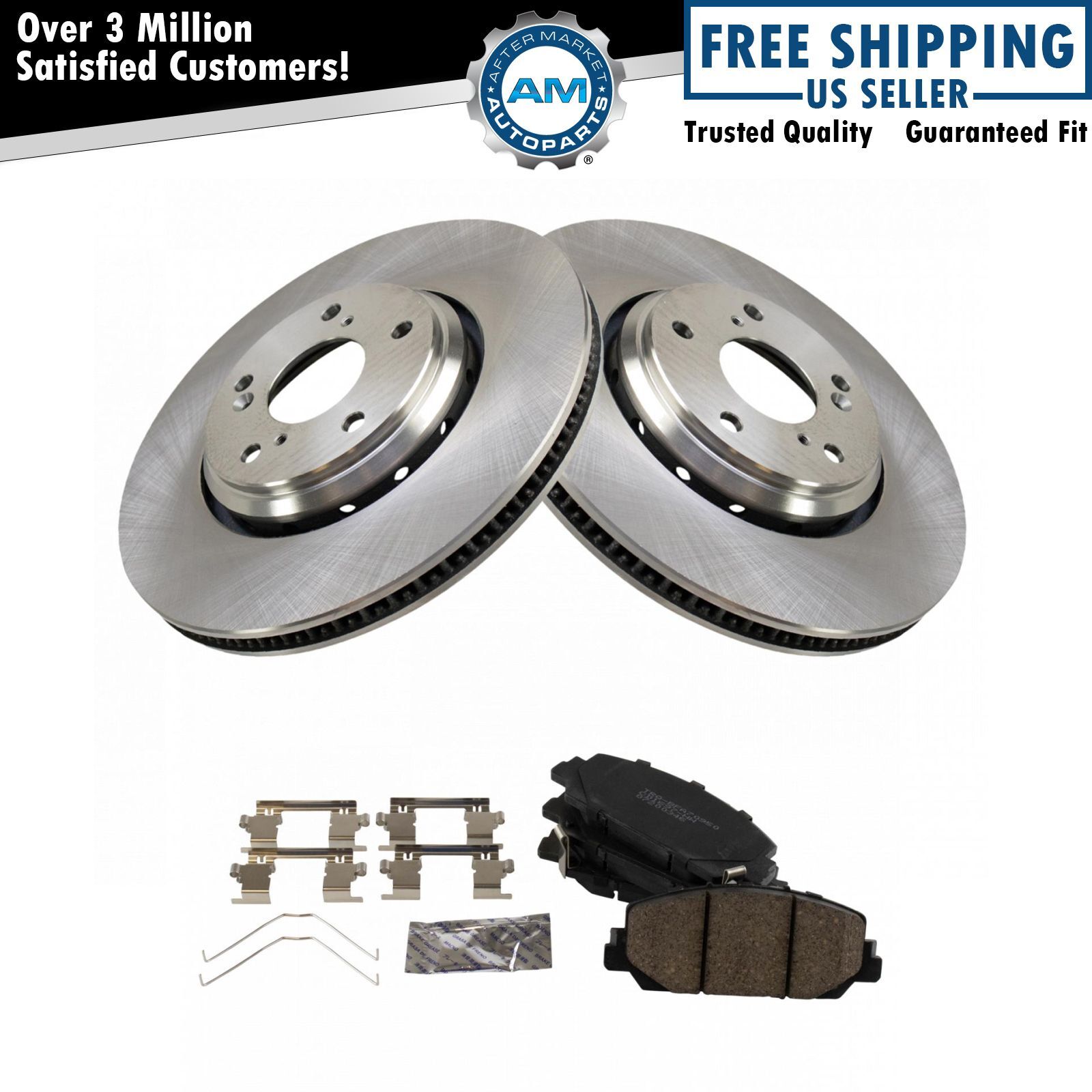 A-Premium 10.31 Inch (262mm) Front Vented Disc Brake Rotors Ceramic