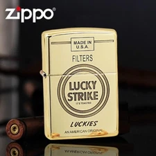 High Polished Carved Lucky Strike Zippo Lighter - US Shipping