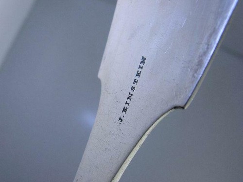 Frühe Münze Silber 12 3/4" große Suppe Servierschüssel J EINSTEIN c1800's - Bild 5 von 5