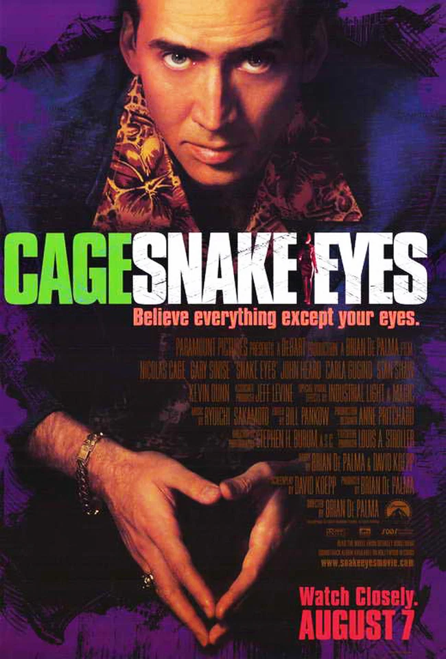 SNAKE EYES (1998) ORIGINAL MOVIE POSTER - ROLLED - DOUBLE-SIDED