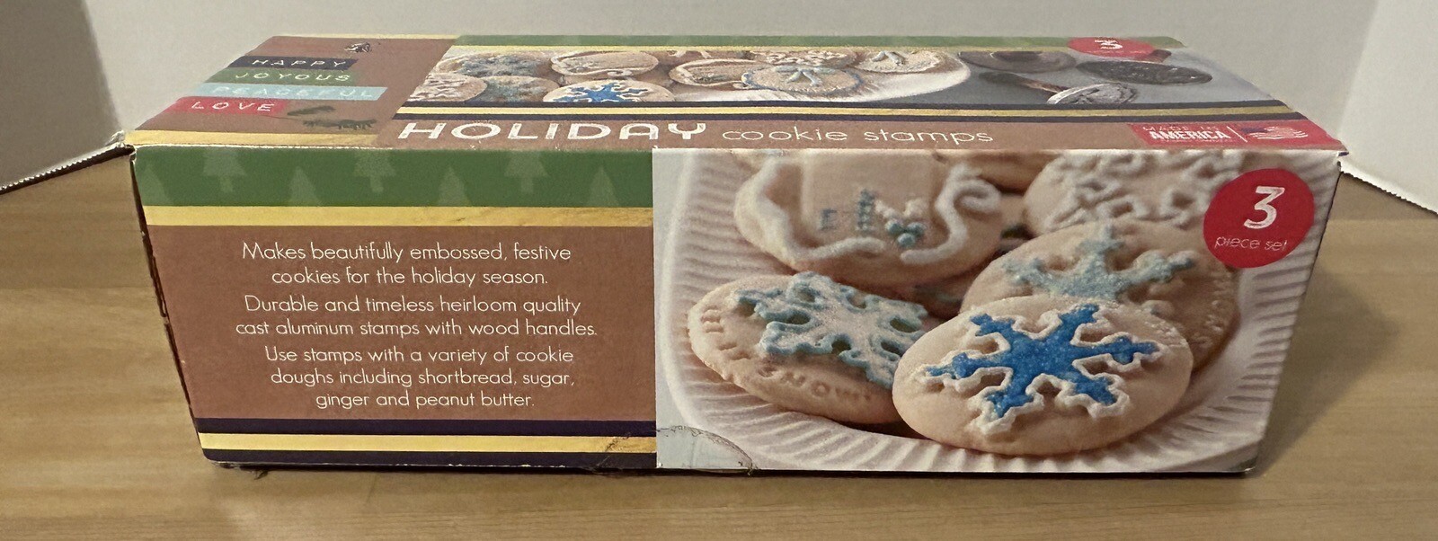 Nordic Ware Christmas Winter Holiday Cookie Stamps Set Of 3 Cast