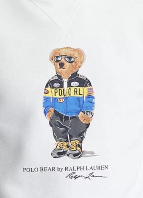 polo bear polo sports スウェット　XL size NWT POLO RALPH LAUREN Men's XL White Racing Polo Bear Cotton