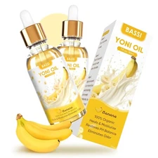 BASSI 2PCS Yoni Oil Organic Feminine Oil Vaginal Moisturizer - Ph Balance for W