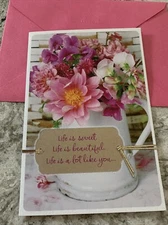 BIRTHDAY GREAT FRIEND Life Is Beautiful 5.5”x8” Large Hallmark Greeting Card