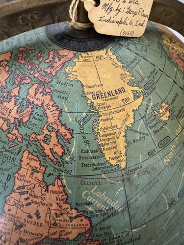 Vintage Cram’s Imperial 12” World Globe with Brass Base – Mid-Century Decor - Picture 13 of 17