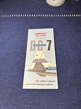 Vintage United Airlines DC7 Mainliner Advertising Brochure