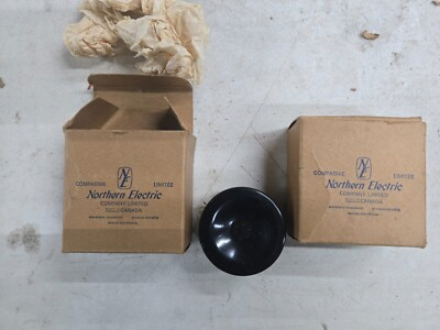 #ad 2 Antique Vintage THE NORTH ELECTRIC CO. Telephone Receiver Mouth Piece. NOS $29.99