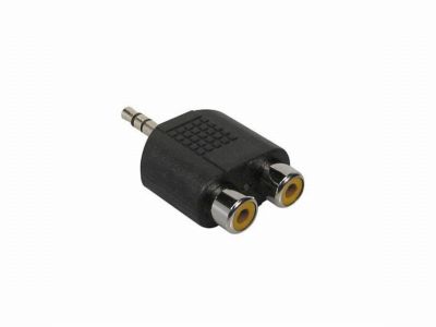 Adapter ML-Factory  2 x Cinch Buchse auf 1 x Mini Klinke 3,5mm Stereo