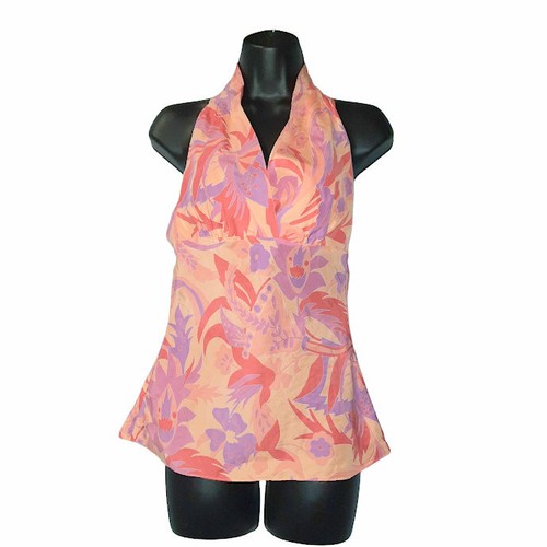 Express Size XS Floral Orange Halter 