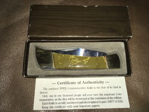 Vintage WWII 1941-1945 Stainless Steel Pocket Commemorative Folding Knife