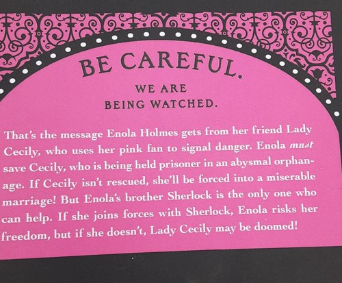 Enola Holmes: The Case of the Peculiar Pink Fan By Nancy Springer 2020 Paperback - Picture 3 of 7
