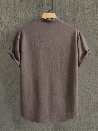 Neu Guayabera kubanisches kurzärmliges lässiges lässiges Herrenhemd Strand Hochzeit - Bild 47 von 59