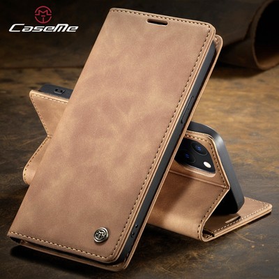 CaseMe Flip Wallet Leather Case for iPhone 16 15 14 13 12 11 Pro XS Max XR X 8 7