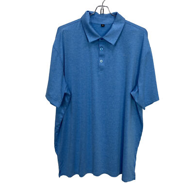 Unbranded Blue Fresh Great Quality Polo Shirt Mens Size XL Stretch Casual T
