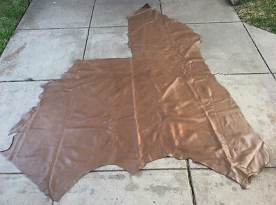 Real Leather Cowhide - Sandstone Lt Brown - 27+ Sq ft - Upholstery/Crafts 947