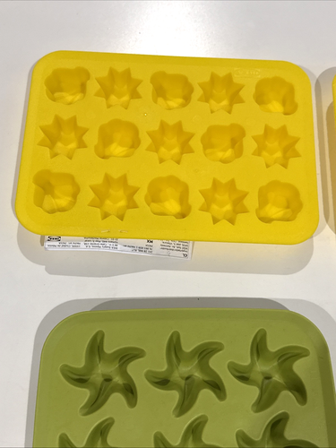 Lot of 4 IKEA, Starfish and Seashells Ice Cube Tray, Hard Silicone - Picture 5 of 7