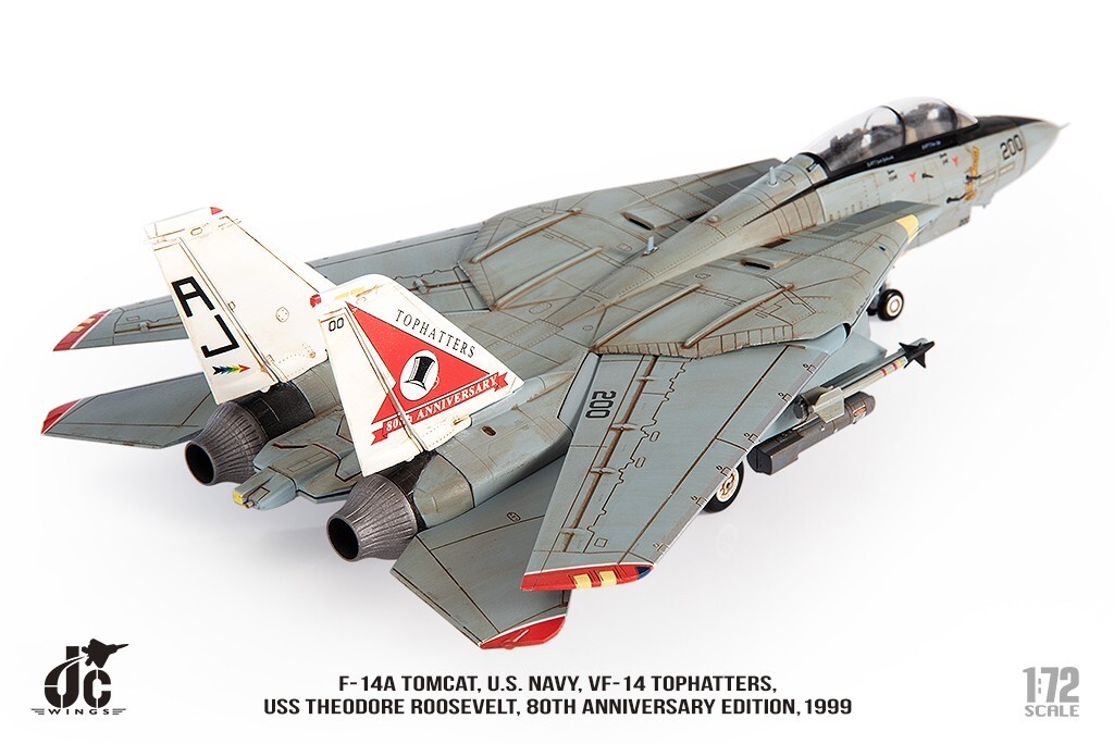 JC Wings 1/72 JCW72-F14-014 F-14A Tomcat USN VF-14 Tophatters, USS