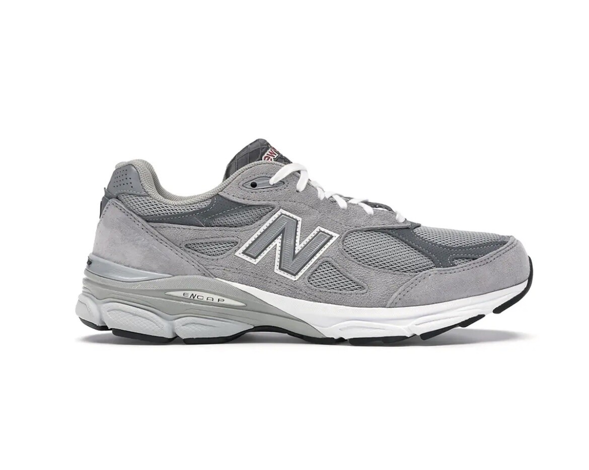 New Balance MADE in USA 990v3 Core Castlerock Shoes Grey White  