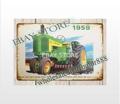 1959 farm cottage agriculture machinery Tractors metal tin sign modern wall art