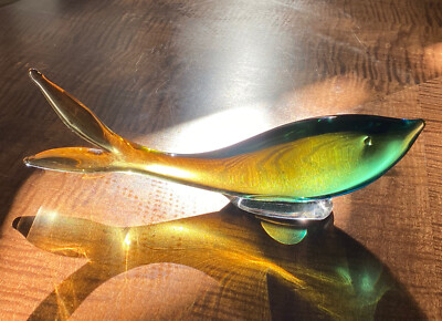 Rare Vintage Murano Glass Cenedese Modernist Fish
