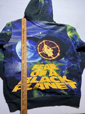 Supreme Undercover Public Enemy Fear Black Planet Hoodie Size M