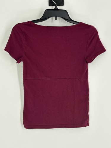 Camicia da donna marrone Arizona cravatta rossa marinaio collo manica corta taglia small - Foto 4 di 5