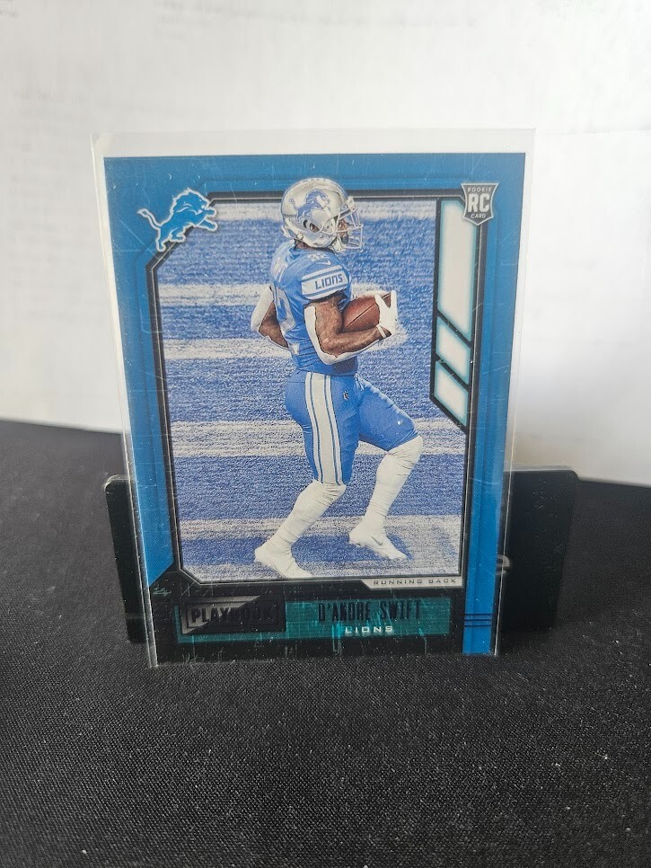2020 Panini Playbook D'Andre Swift Rookie Purple Parallel Detroit Lions #109 RC
