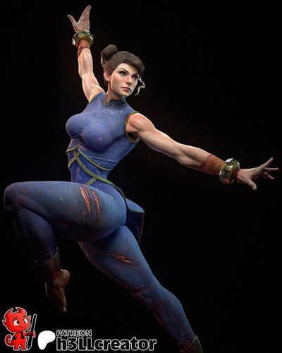 Chun-Li, Resin Model Kit Painted 3d Printed GK Statue Figure - Picture 7 of 8
