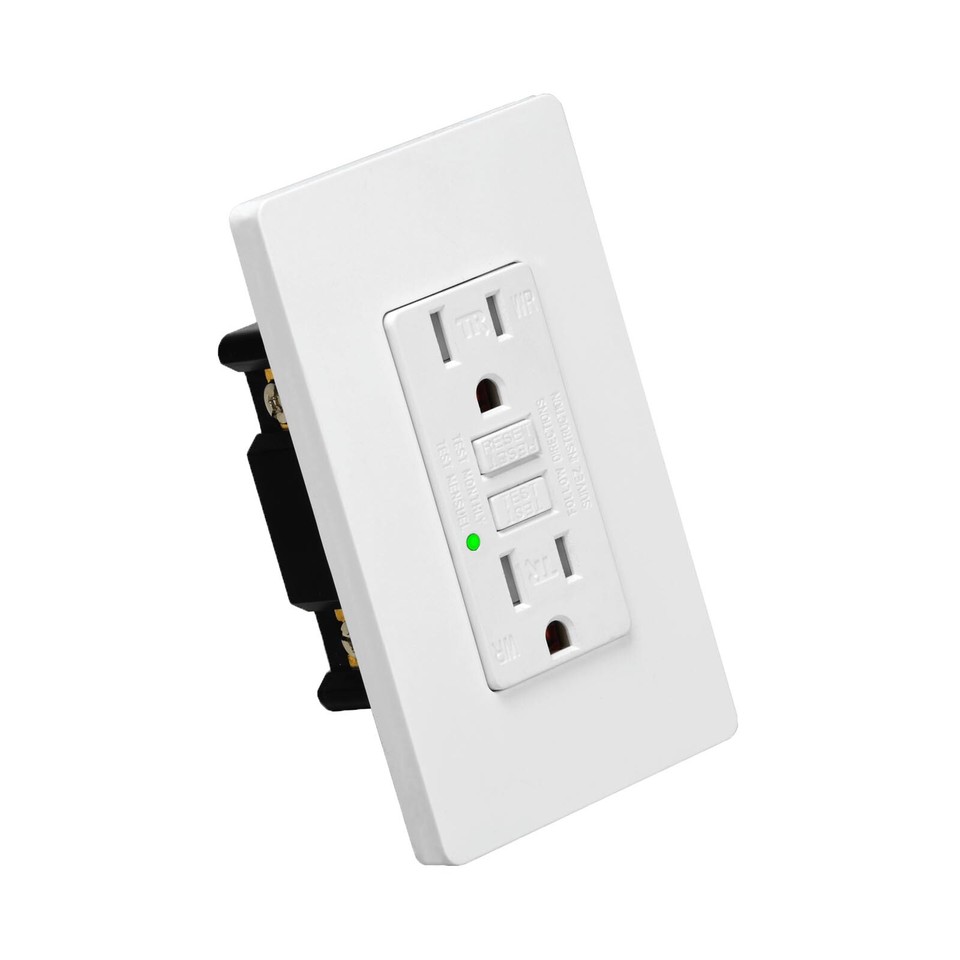 GFI Outlet 20 Amp WR TR GFCI Receptacles with Plate for Outdoor Kitchen