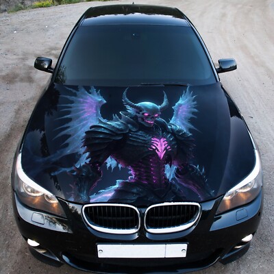Dragon Skull Head Car Hood Wrap Decal Vinyl Sticker Color Graphic Fit Any Car