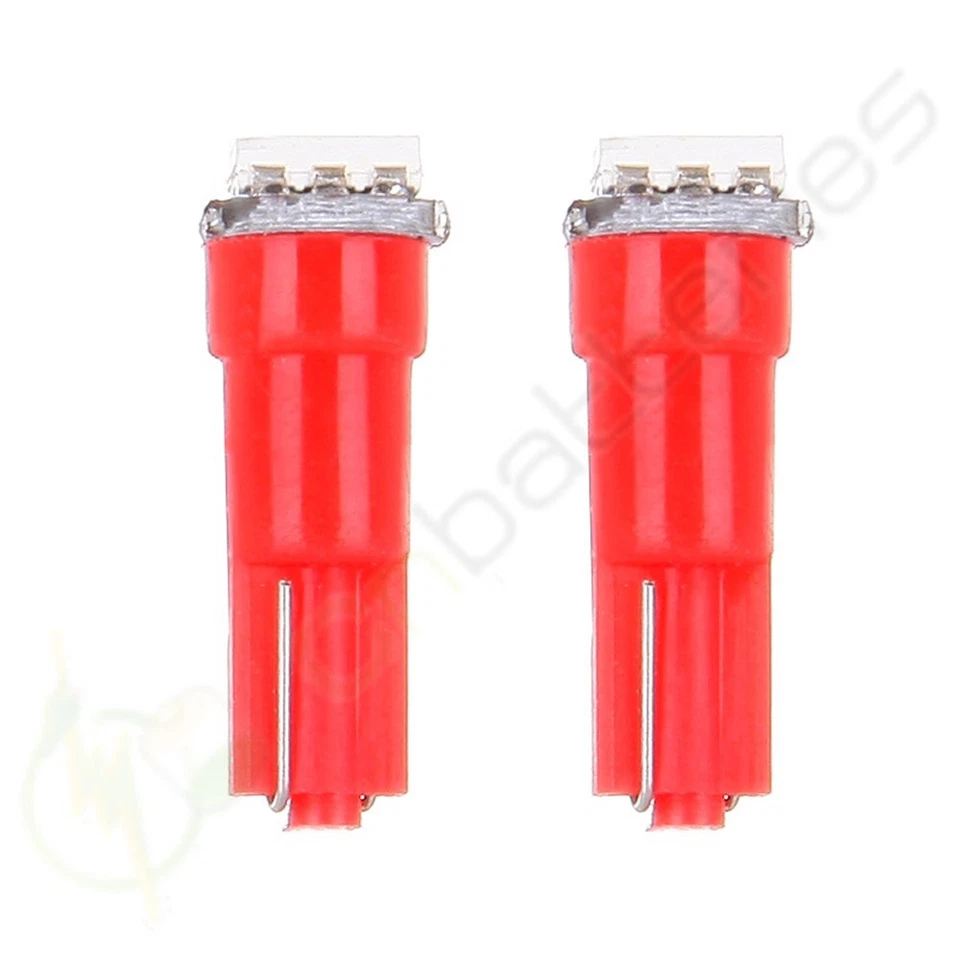 10x 58 70 73 74 T5 1SMD Dashboard Gauge LED Wedge Bulb Pure Red Light For Honda - Image 2 of 4