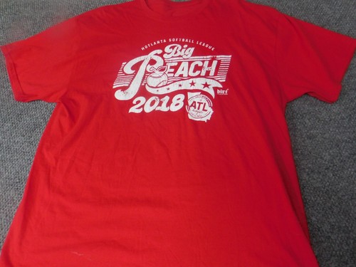 Atlanta Mens Shirt 2XL XXL Red Big Peach 2018 - Picture 2 of 14