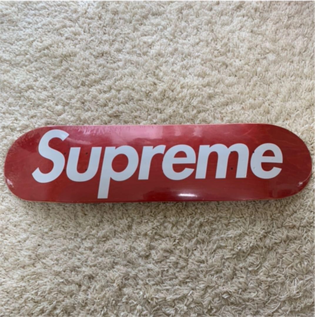 08aw supreme stained logo deck skateboard red new unused