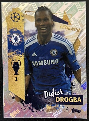 Drogba Sticker Topps 2022 / 2023 Didier Drogba 537 Chelsea Legend Champions League ...