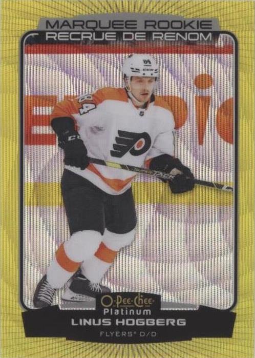 Linus Hogberg 2022-23 O-Pee-Chee Platinum - Marquee Rookies Linus Hogberg #257 Yellow ...