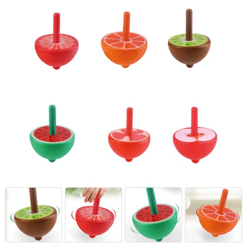 6pcs Funny Children Gyro Toys Creative Gyro Plaything Tops Toys Wooden Tops - Picture 11 of 12