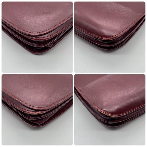 Borsa a tracolla Cartier Must Line bordeaux tracolla pelle bordeaux autentica - Foto 4 di 22