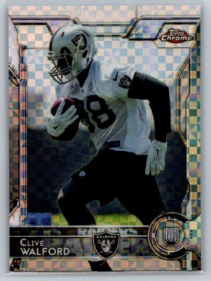 2015 Topps Chrome Xfractor CLIVE WALFORD #156 OAKLAND RAIDERS