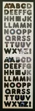 HAMBLY STUDIOS STICKERS PRISMATIC LETTERS ALPHABET ABC BLACK RARE VINTAGE 