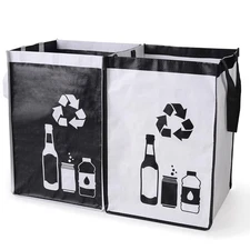 Recycle Waste Bin Bags for Kitchen，Home Trash Sorting Bins Organizer Baskets，...