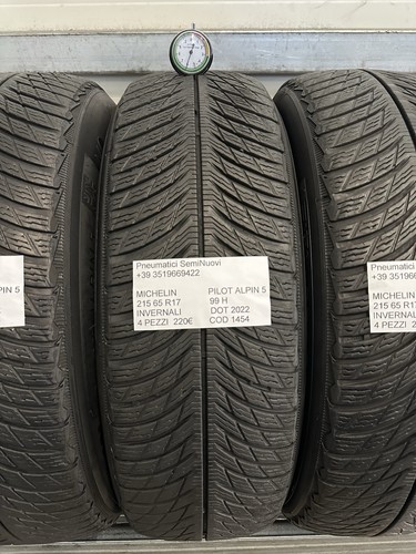 4 PNEUMATICI USATI MICHELIN PILOT ALPIN 5 INVERNALI 215 65 R17 99 H DOT 2022 - Foto 3 di 22