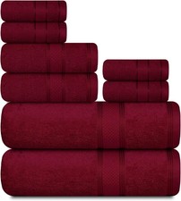 8 Piece Bath Towel Set 2 Bath Towels 4 Wash Cloths And 2 Hand Towels For Home