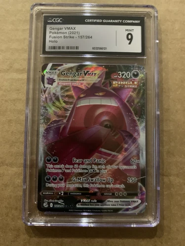 Pokemon Fusion Strike Gengar VMAX Holo 157/264 CGC 9 MINT